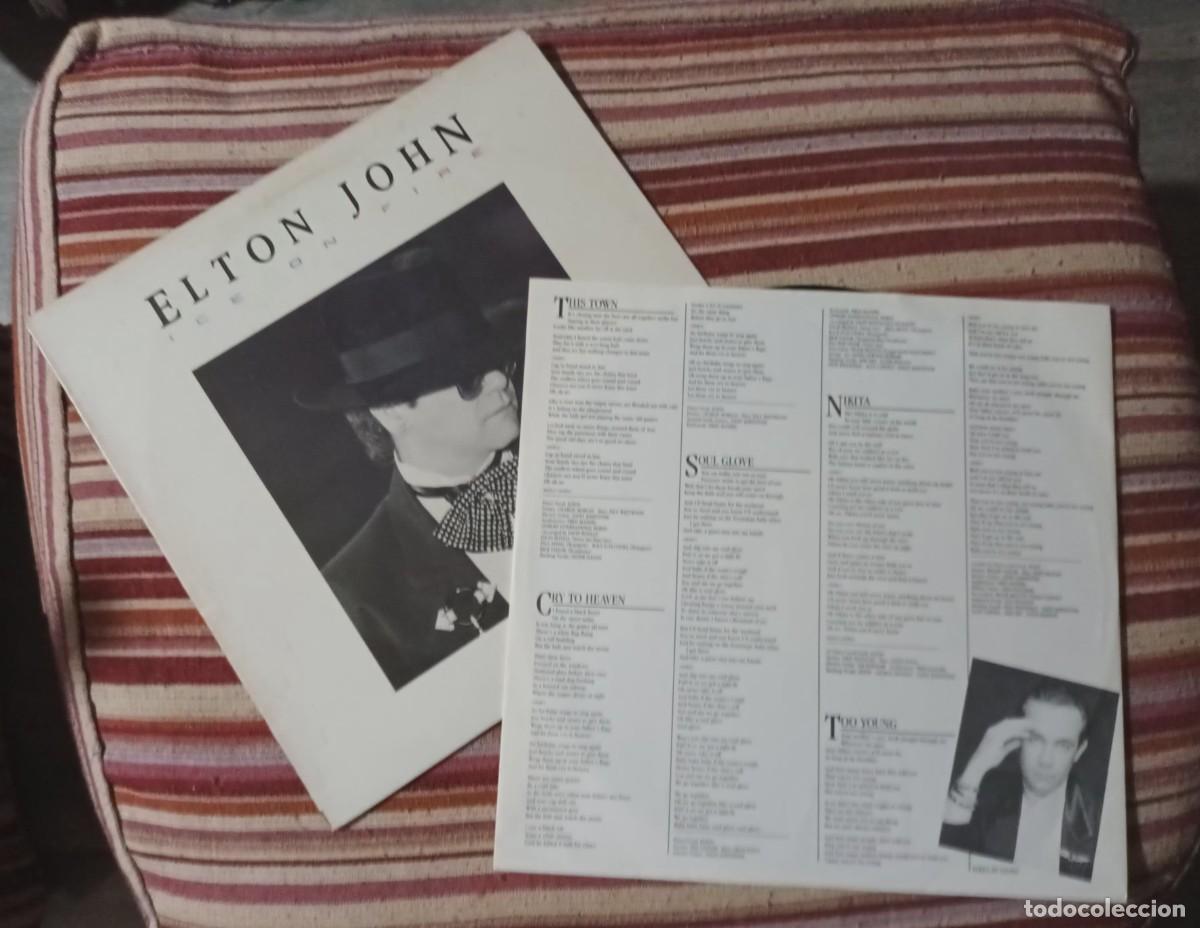 Discos de vinilo: ELTON JOHN - ICE ON FIRE - LP. - Foto 3