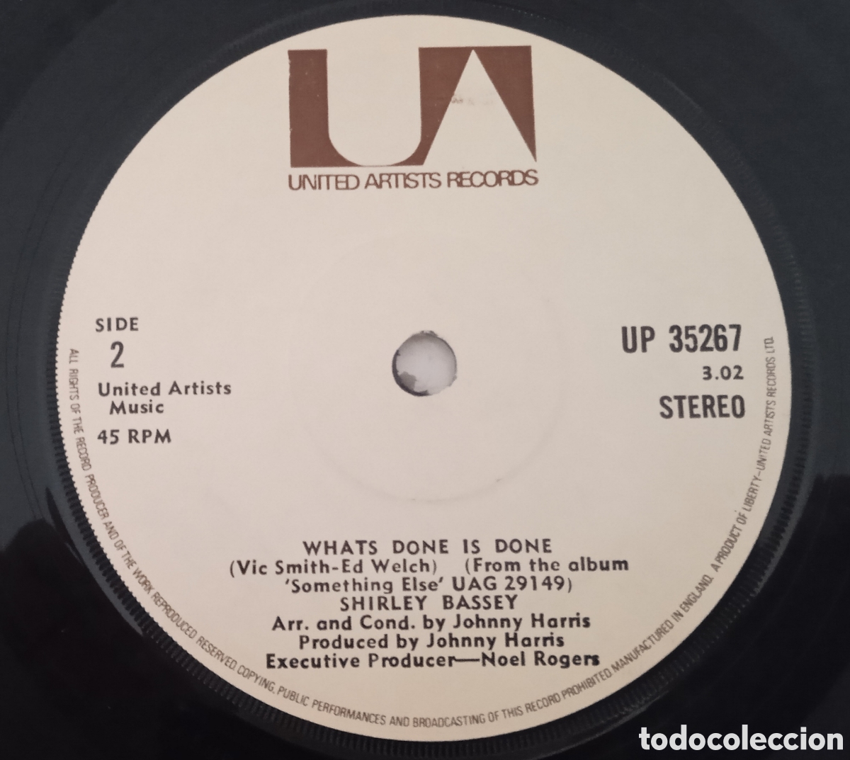 Discos de vinilo: SHIRLEY BASSEY - For all we know (1971) single - Foto 2