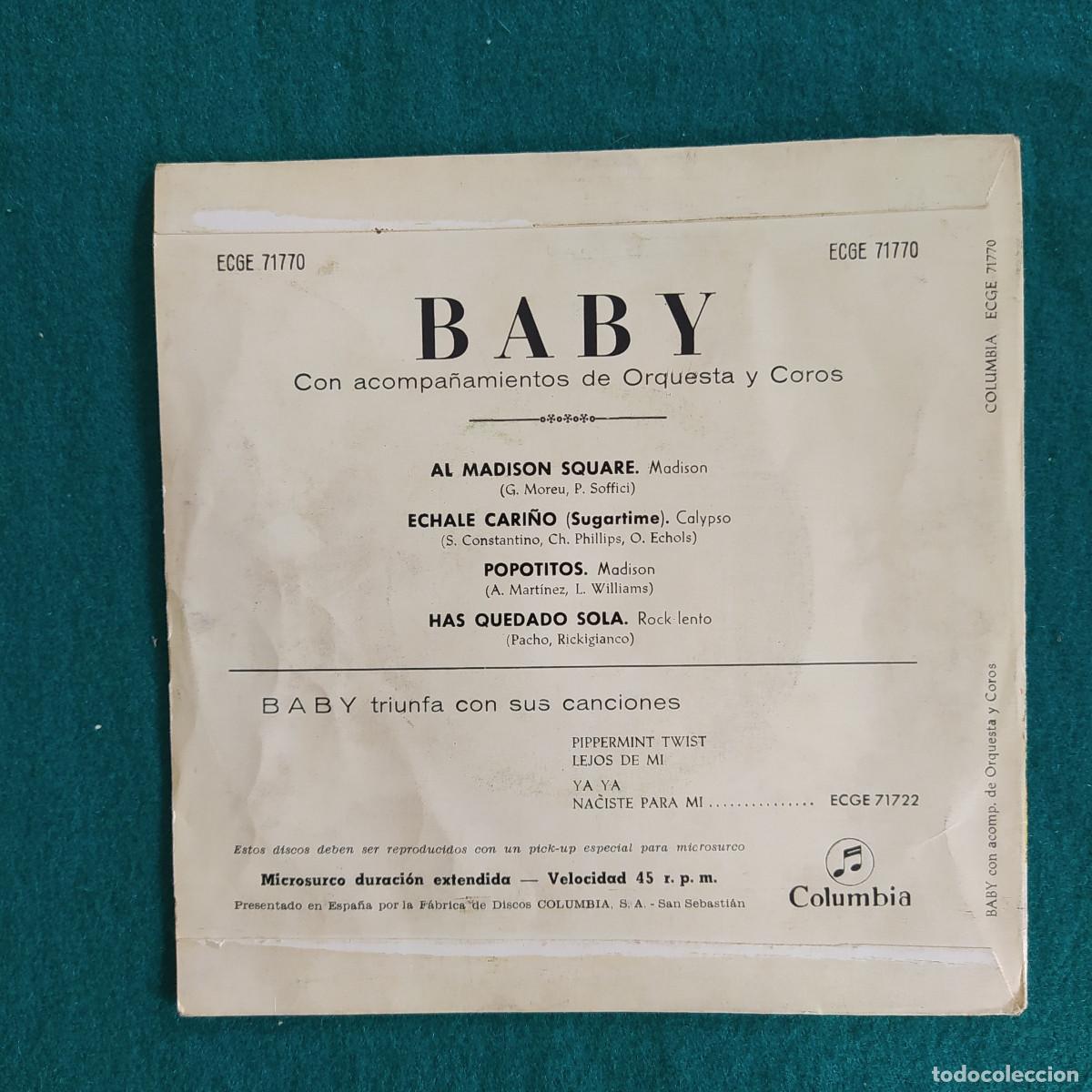 Discos de vinilo: Baby &ndash; Popotitos 1962 - Foto 2