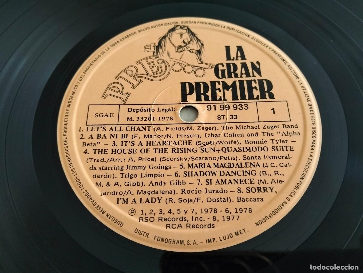 Discos de vinilo: DISCO LP, LA GRAN PREMIER, RCA RECORDS 1978 - Foto 4