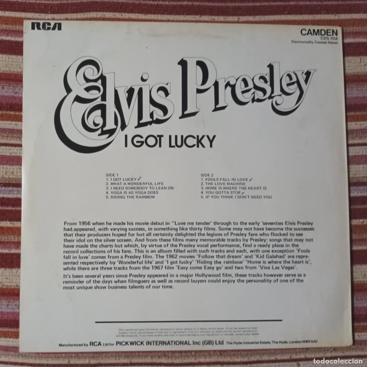 Discos de vinilo: ELVIS PRESLEY - I GOT LUCKY - LP - Foto 2