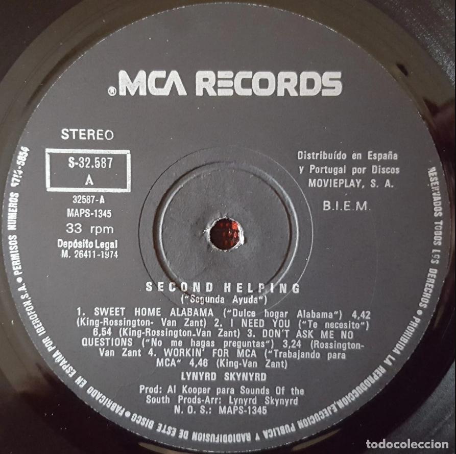 Discos de vinilo: LYNYRD SKYNYRD ** SECOND HELPING ** VINILO LP ORIGINAL 1974 - Foto 4