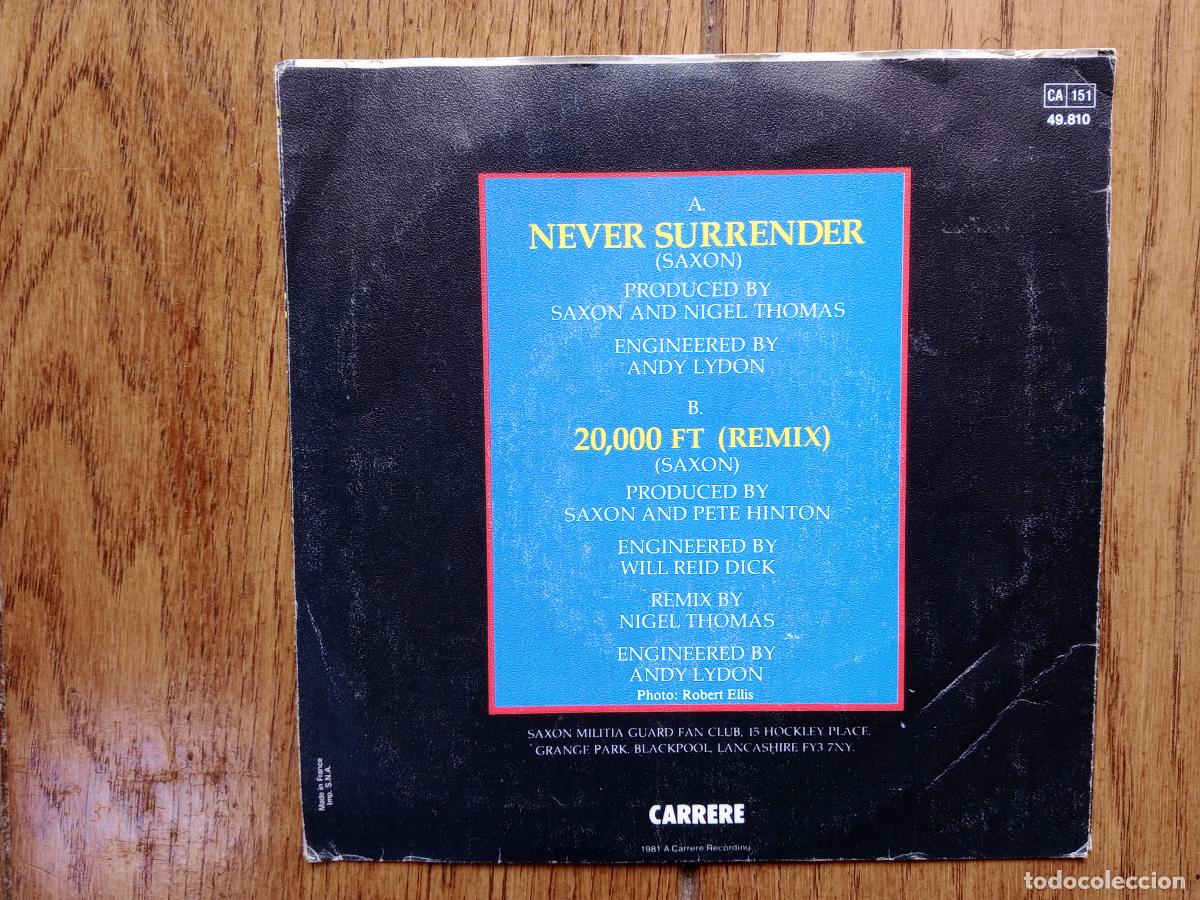 Discos de vinilo: Saxon - never surrender + 20,000 FT - Foto 2