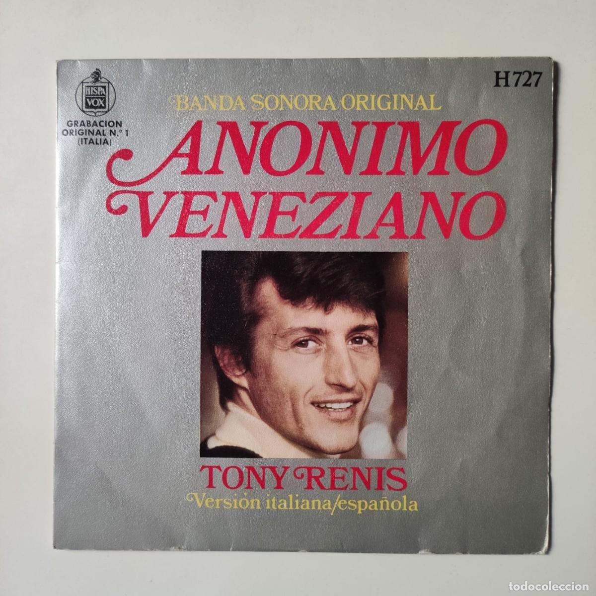 Discos de vinilo: Tony Renis. BSO An&oacute;nimo veneciano - Foto 1