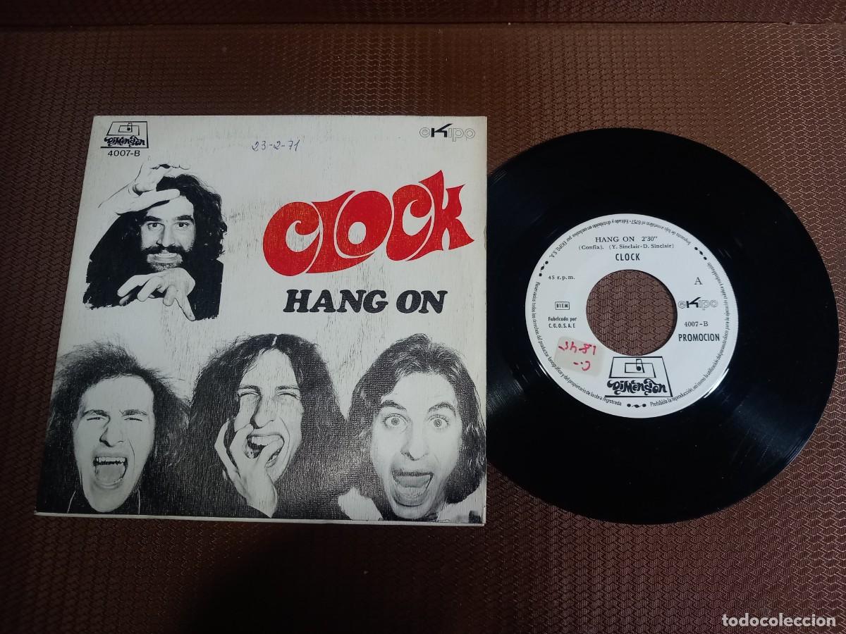 Discos de vinilo: CLOCK / HANG ON / SINGLE 7 PULGADAS [PROMOCIONAL] - Foto 1
