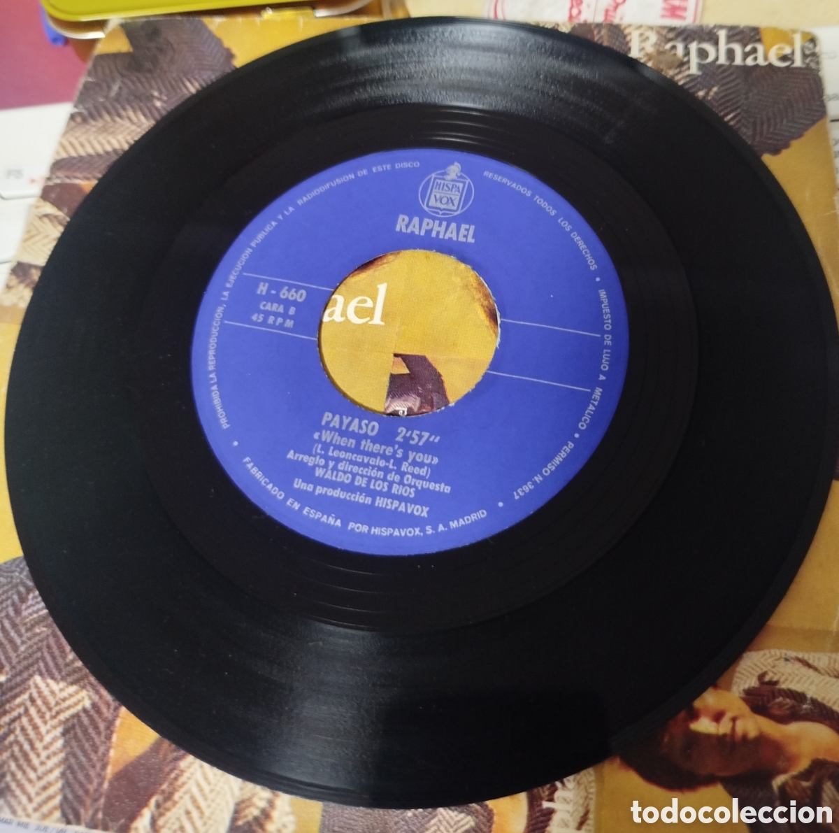 Discos de vinilo: Raphael - Somos/Payaso - Foto 3