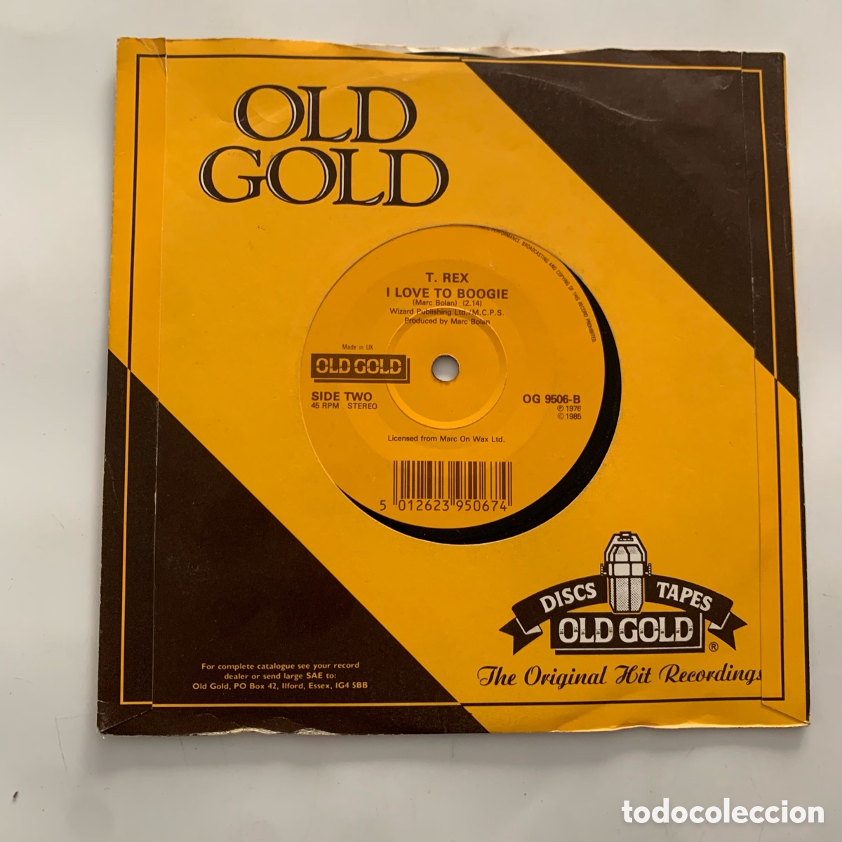 Discos de vinilo: single 7 T. Rex &ndash; Telegram Sam edicion UK de 1985 - Foto 2