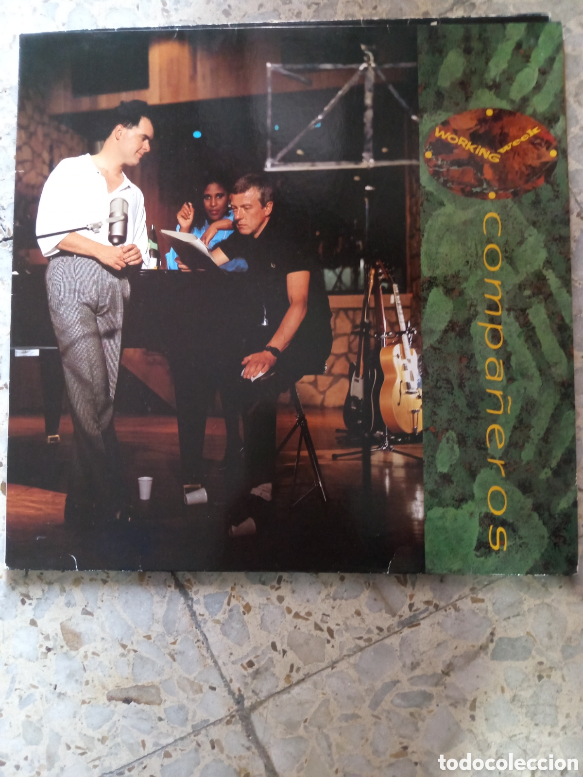 Discos de vinilo: LP COMPA&Ntilde;EROS WORKING WEEK 1986 GERMANY INSERT - Foto 1