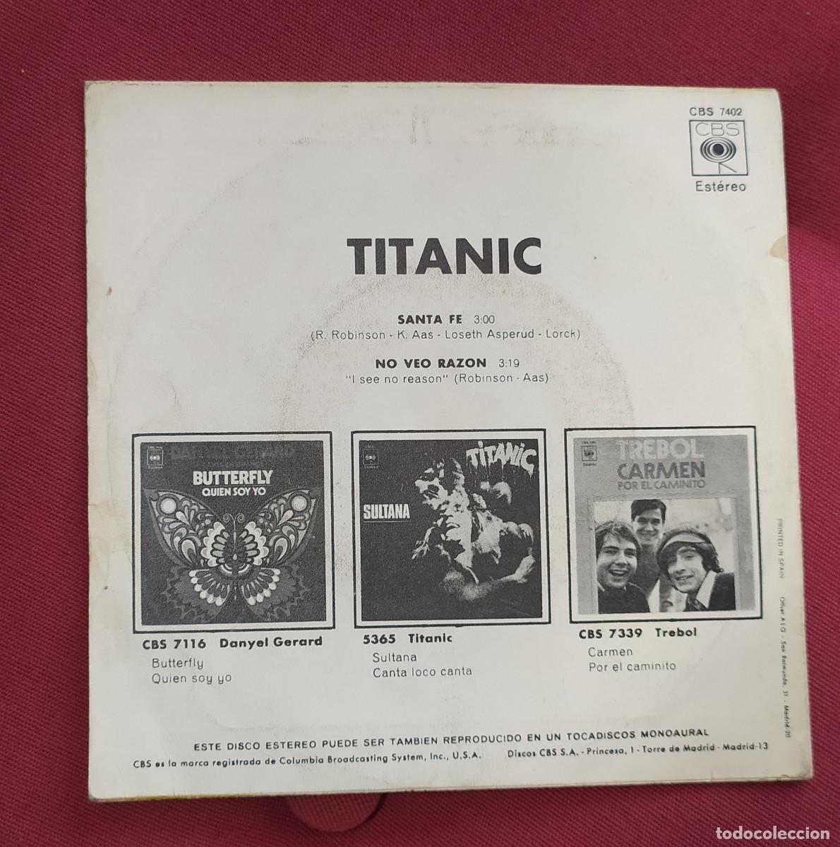 Discos de vinilo: single: Titanic- SANTA FE . A&ntilde;o 1971 - Foto 2