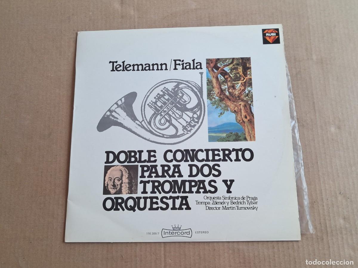 Disques de vinyle: TELEMANN & FIALA - DOBLE CONCIERTO PARA DOS TROMPAS Y ORQUESTA LP 1977 EDICION ESPA&Ntilde;OLA