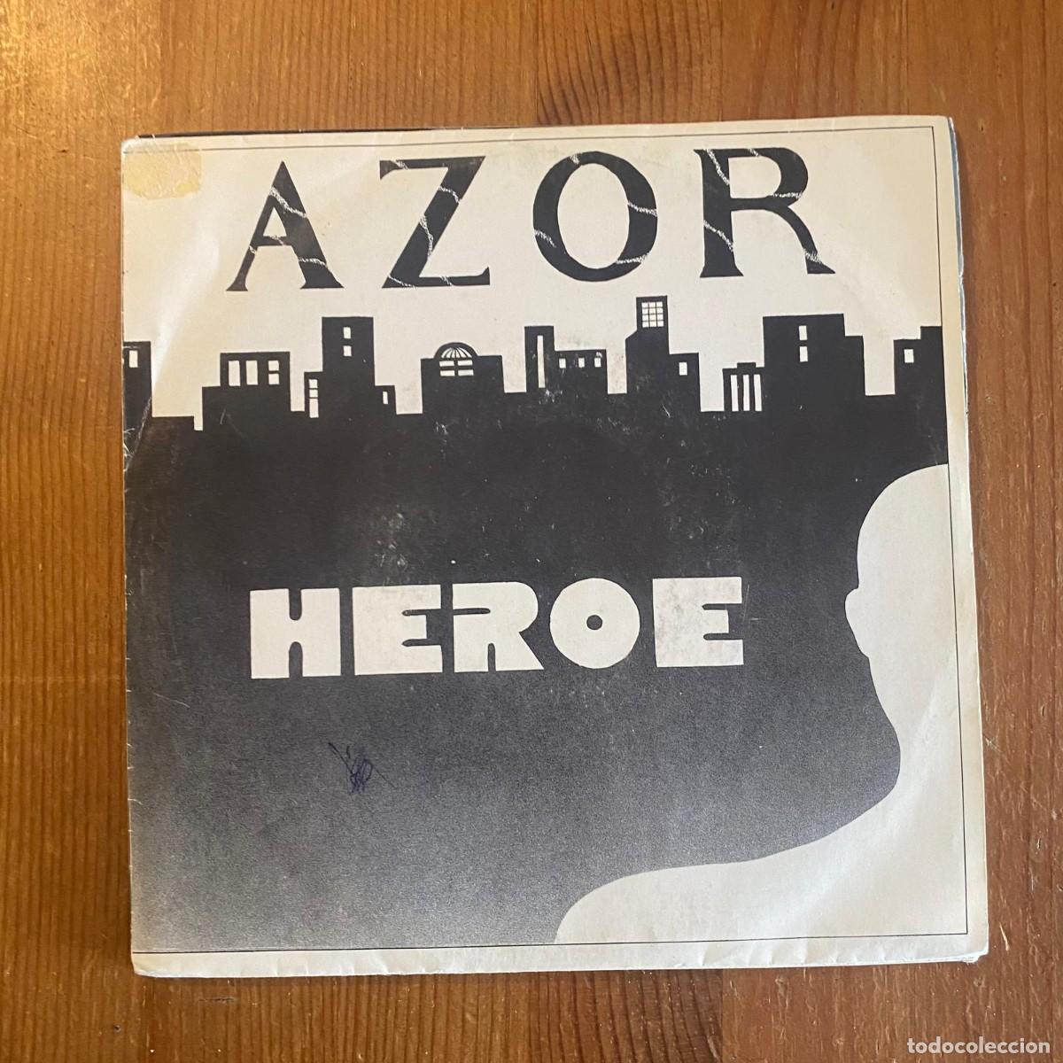 Discos de vinilo: AZOR - H&Eacute;ROE / AL PIE DEL CA&Ntilde;&Oacute;N - SINGLE AZOR 1988 PROMO - Foto 1