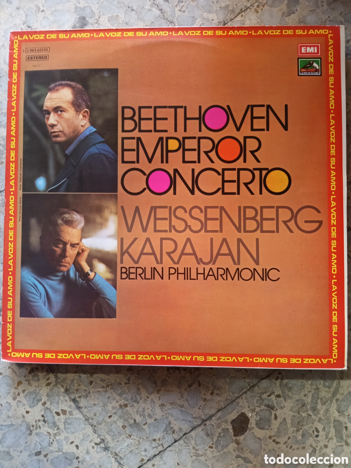 Discos de vinilo: LP BEETHOVEN EMPEROR CONCERTO WEISSENBERG KARAJAN - Foto 1