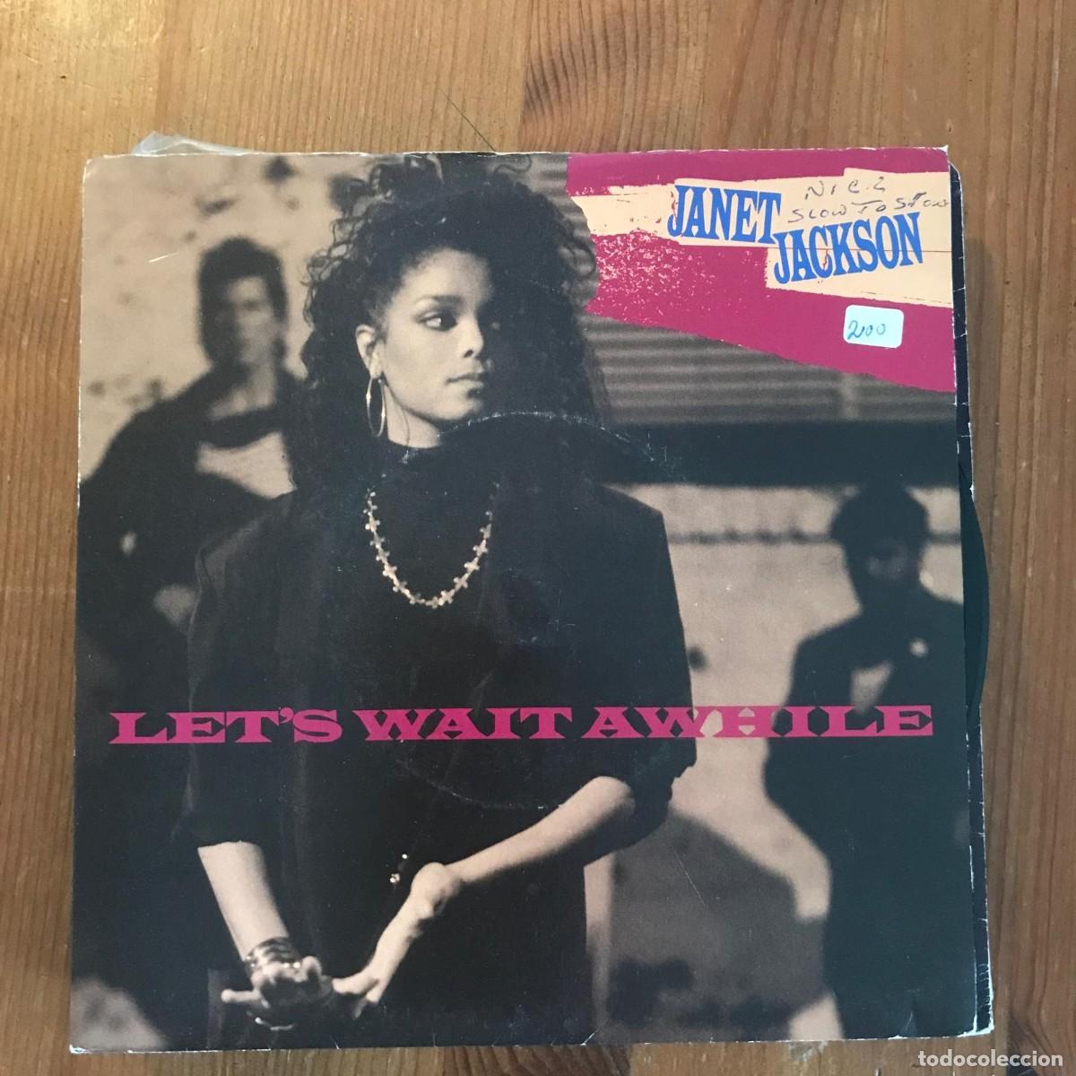 Discos de vinilo: JANET JACKSON - LETS WAIT A WHILE / NASTY - SINGLE A&M UK 1987 - Foto 1