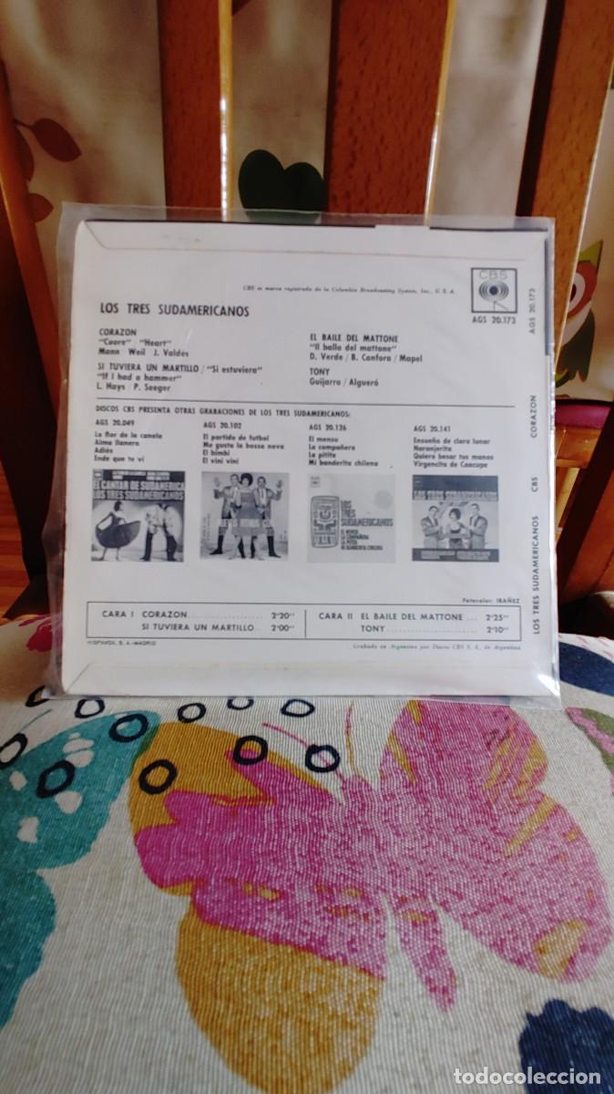 Discos de vinilo: LOS 3 SUDAMERICANOS-EP CORAZON +3-NUEVO - Foto 2
