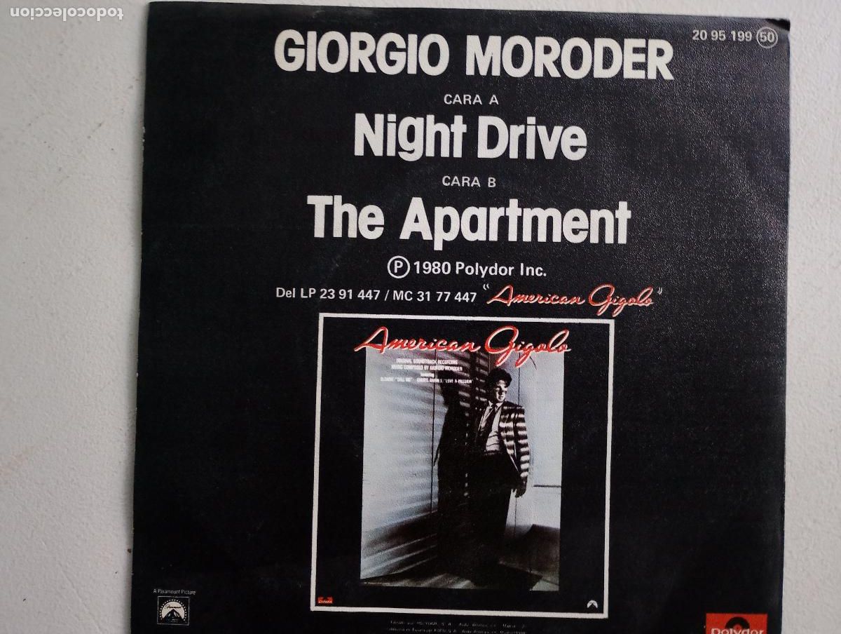 Discos de vinilo: Giorgio Moroder &lrm;&ndash; Night Drive ed espa&ntilde;ola 1980 - Foto 2