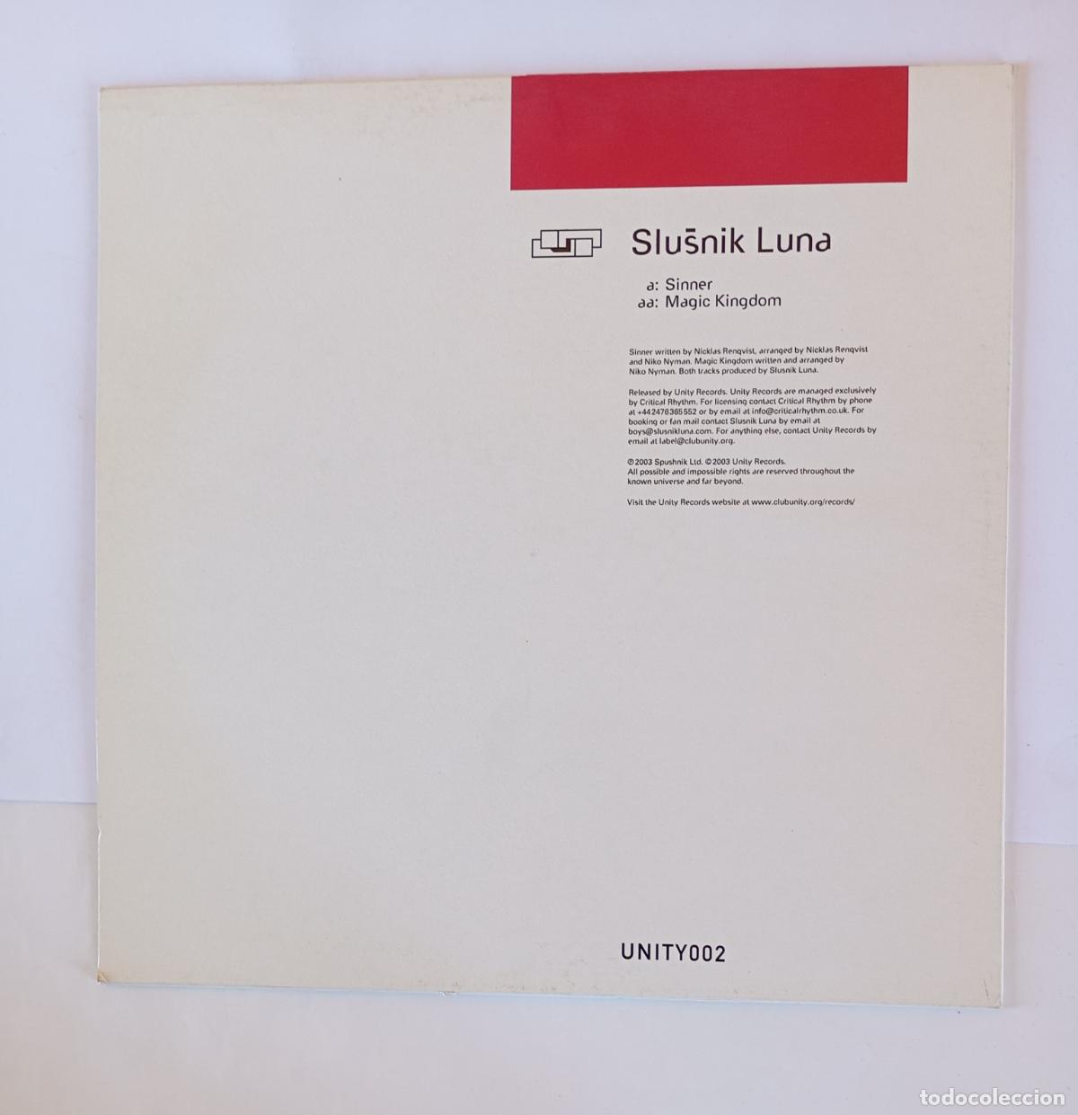 Discos de vinilo: SLUSNIK LUNA. SINNER. MAGIC KINGDOM. MAXI-SINGLE. TDKDA53 - Foto 1