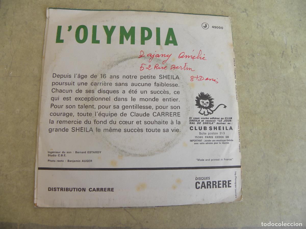 Discos de vinilo: SHEILA -POUPEE DE PORCELAINE -SINGLE - Foto 2