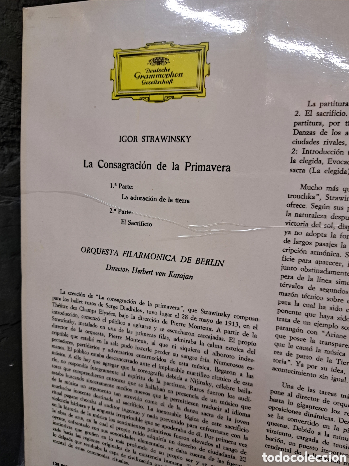 Discos de vinilo: Herbet Von Karajan. Strawinsky - Foto 3