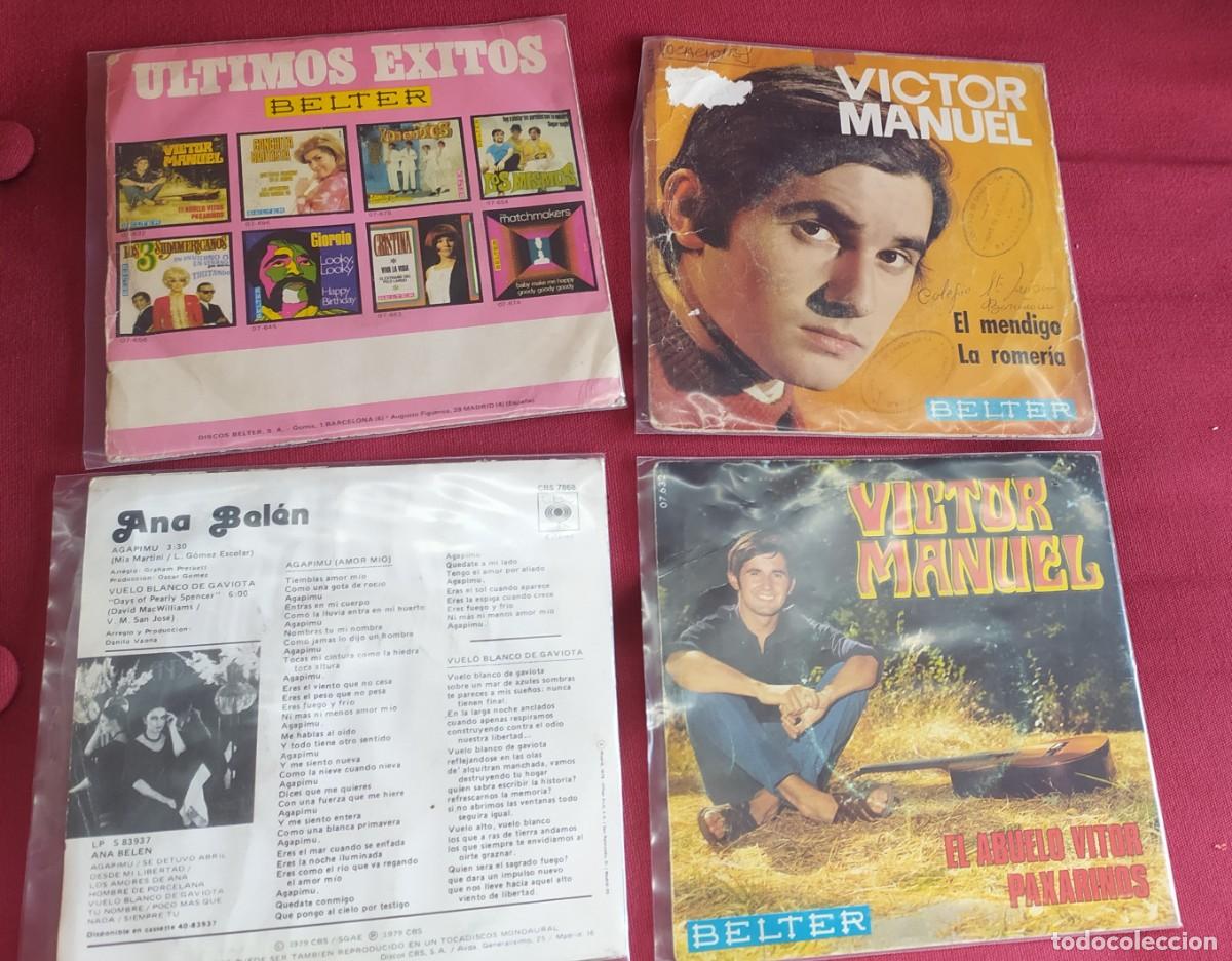 Discos de vinilo: 4 singles de Victor Manuel y Ana Belen - Foto 2