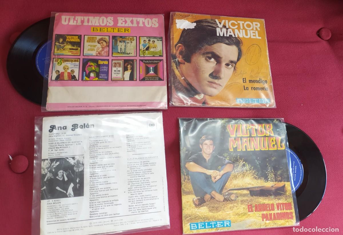 Discos de vinilo: 4 singles de Victor Manuel y Ana Belen - Foto 3