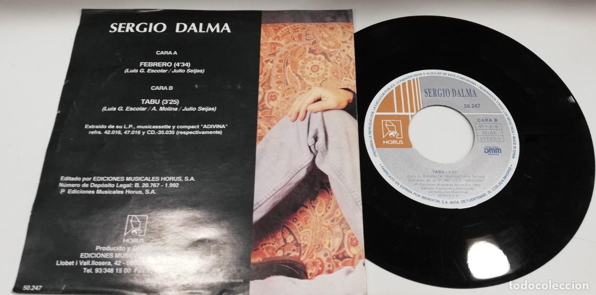 Discos de vinilo: SCO102-Sergio Dalma - Febrero (7&rdquo;, Single) - Foto 2