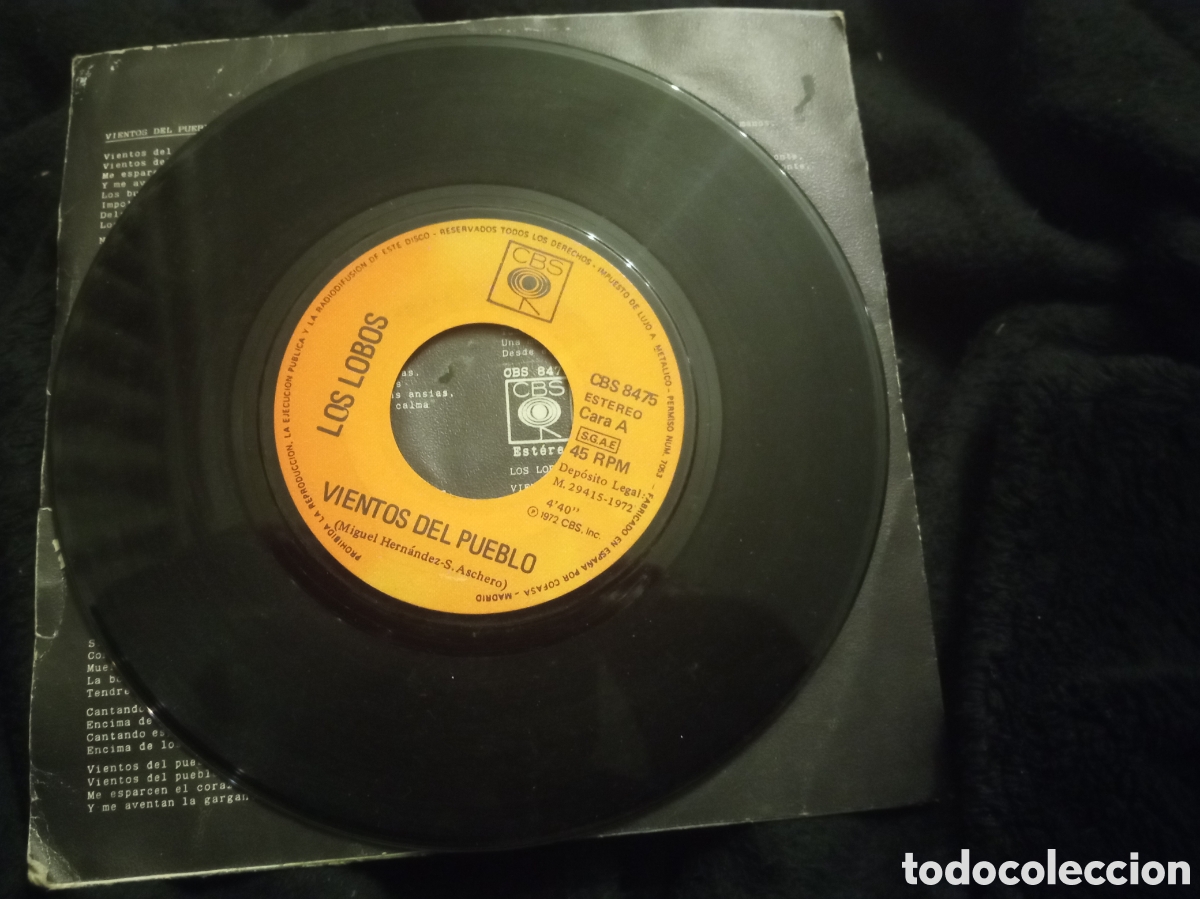 Discos de vinilo: Vinilo, Vientos del Pueblo, Los Lobos de 1972 - Foto 3