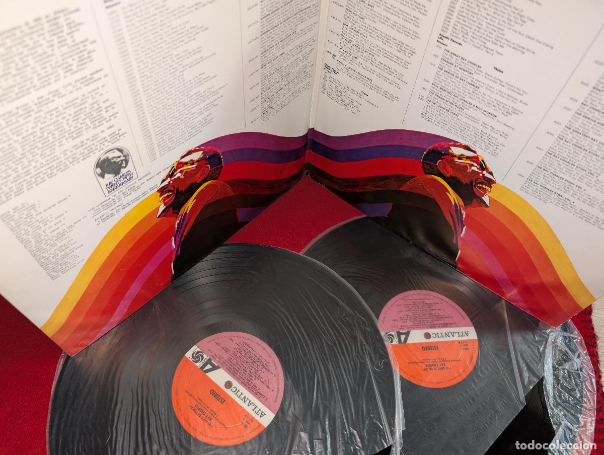 Discos de vinilo: RAY CHARLES 25 a&ntilde;os de exitos 2LP 1971 Atlantic ESPA&Ntilde;A SPAIN gatefold - Foto 2