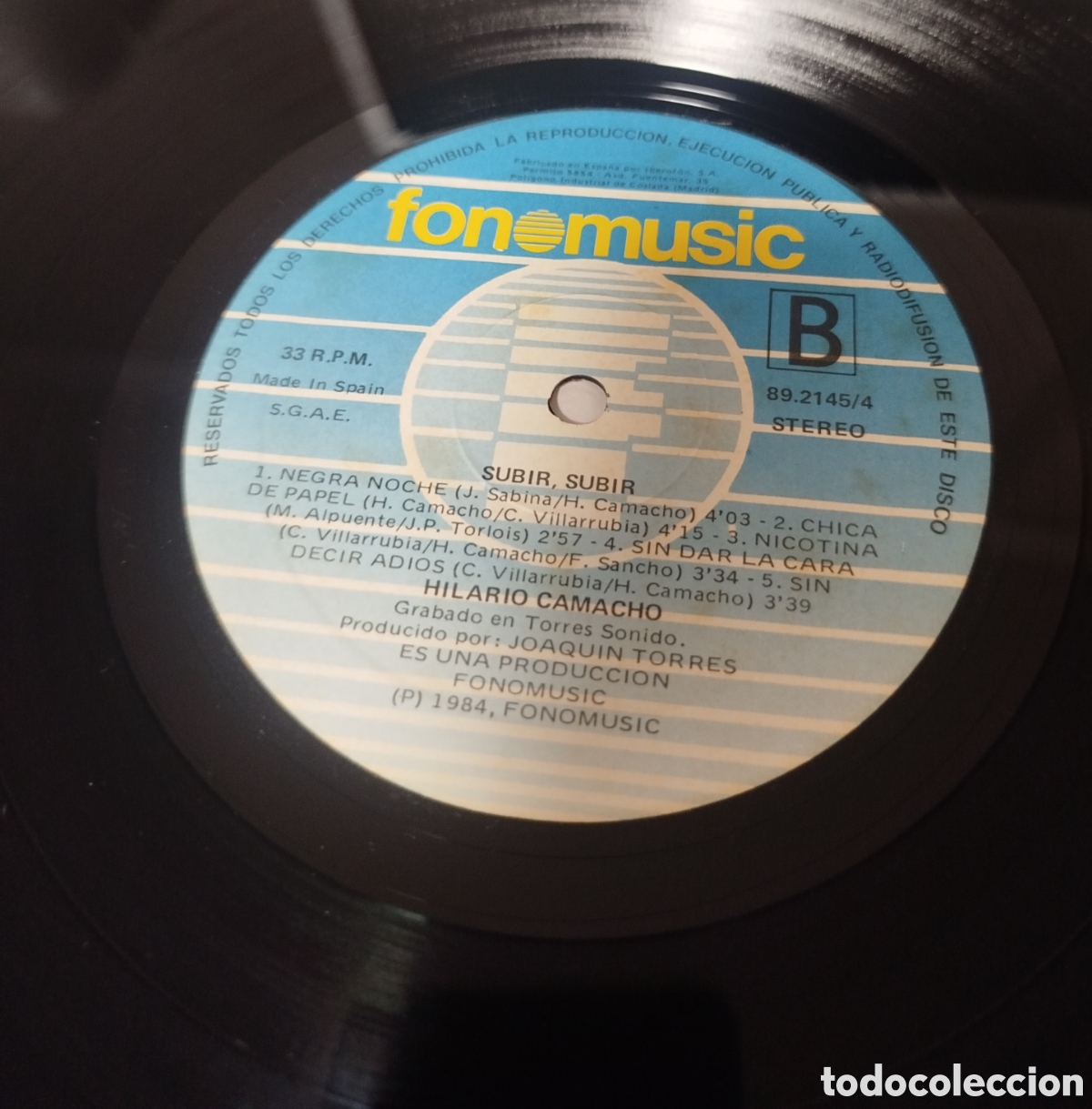 Discos de vinilo: Hilario Camacho - Subir, subir - Foto 3