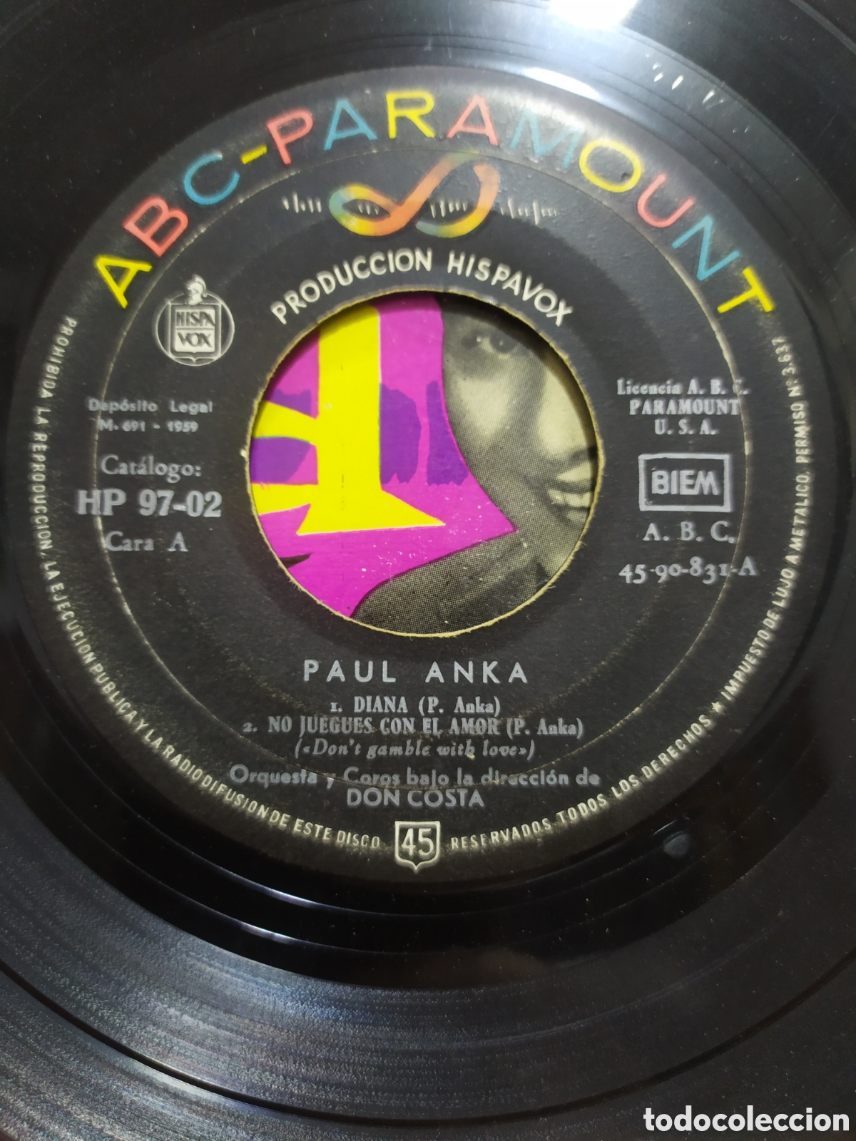 Discos de vinilo: Vinilo single: Paul Anka - Hispavox 1959 - Foto 3