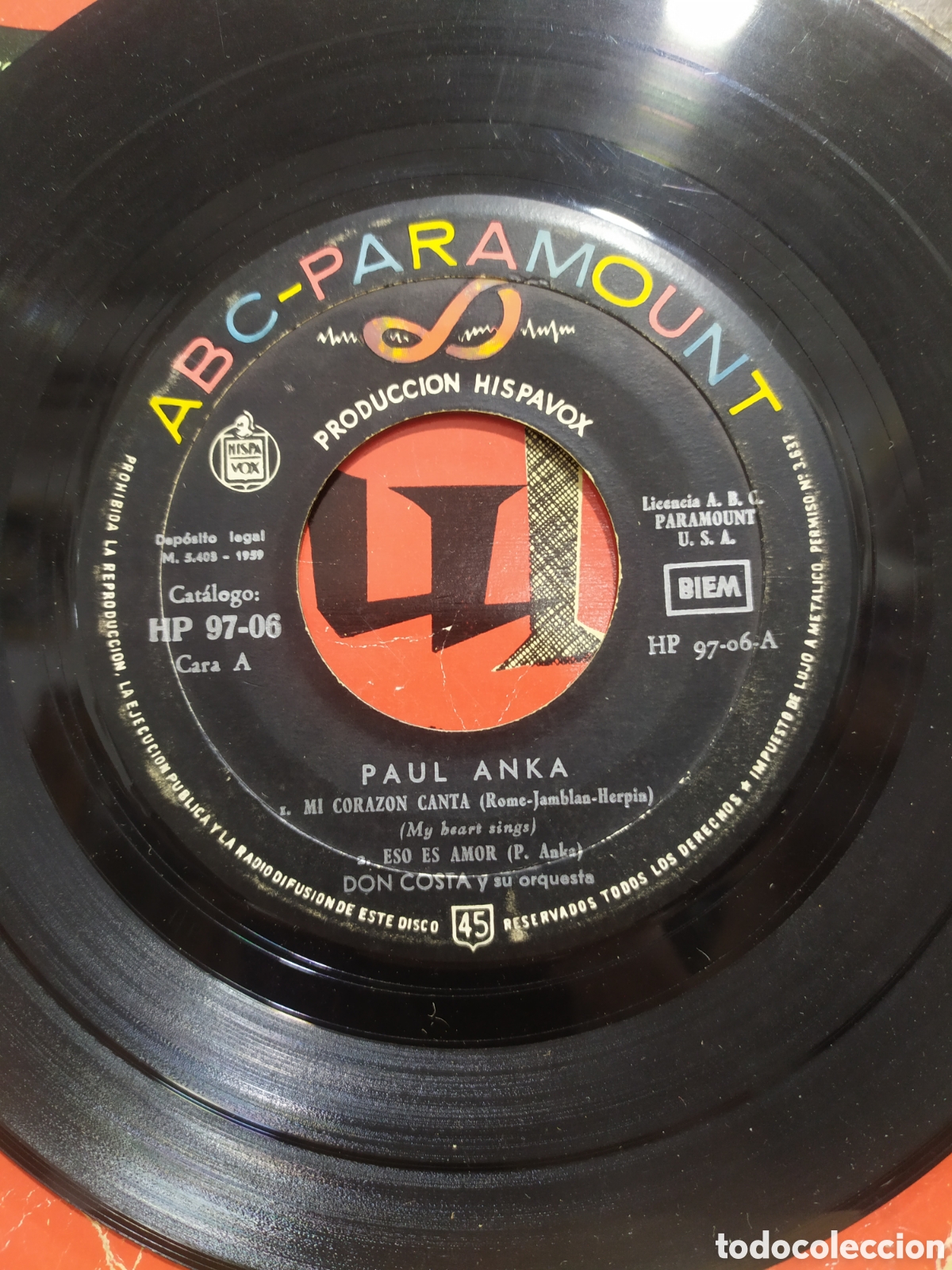 Discos de vinilo: Vinilo single: Paul Anka - Hispavox 1959 - Foto 3