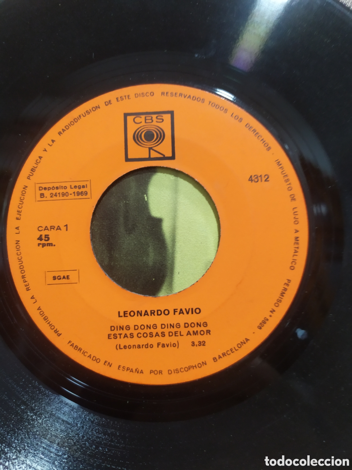 Discos de vinilo: Vinilo single: Leonardo Favio - CBS 1969 - Foto 3