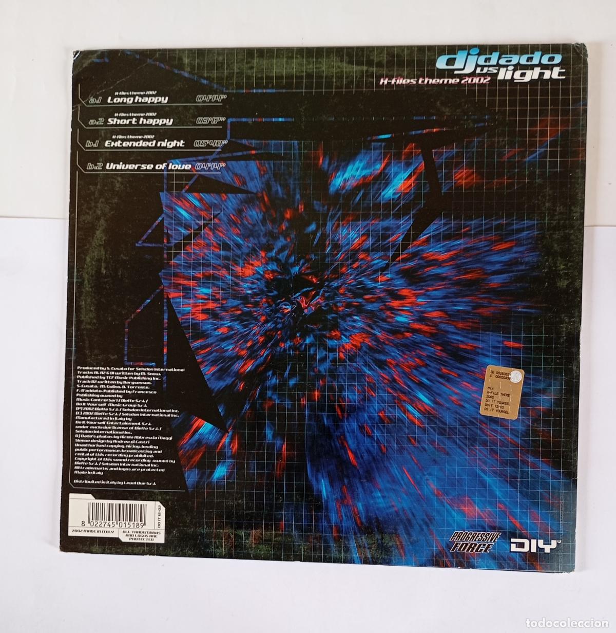 Discos de vinilo: DJ. DADO VS. LIGHT. X-FILES THEME 2002. MAXI-SINGLE. TDKDA60 - Foto 2