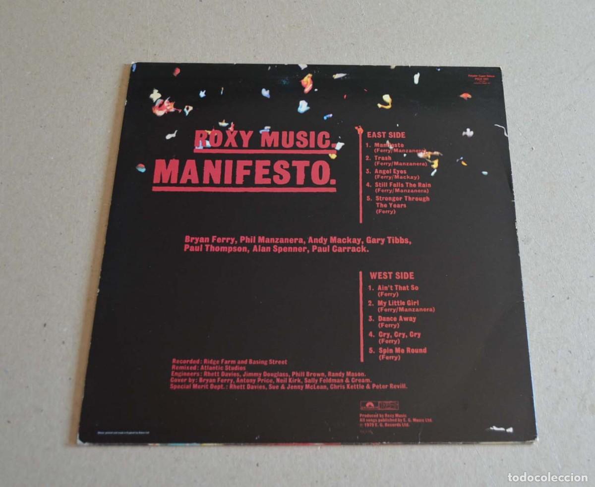 Discos de vinilo: ROXY MUSIC - MANIFESTO - Foto 2