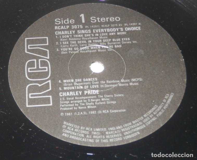 Discos de vinilo: DISCO LP DE VINILLO DE CHARLEY PRIDE - Foto 3