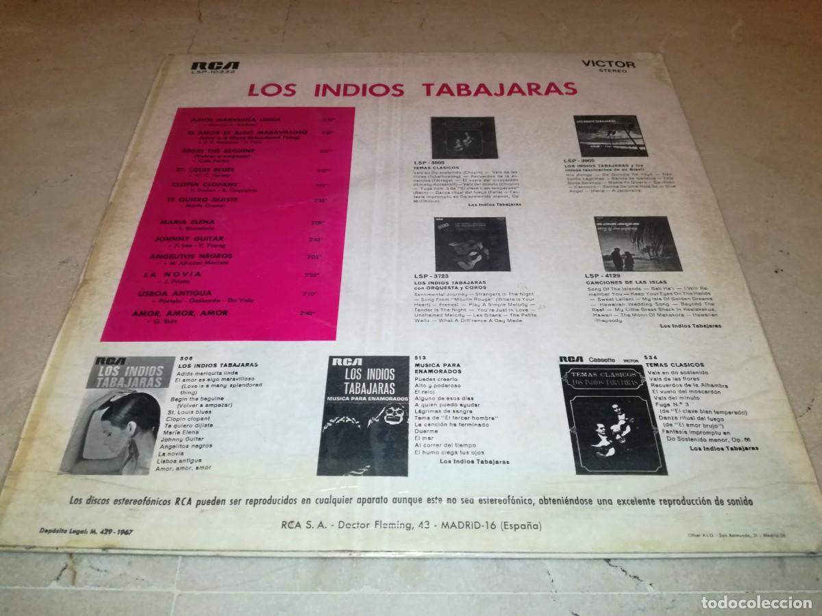 Discos de vinilo: LOS INDIOS TABAJARAS-ORIGINAL 1967 - Foto 2