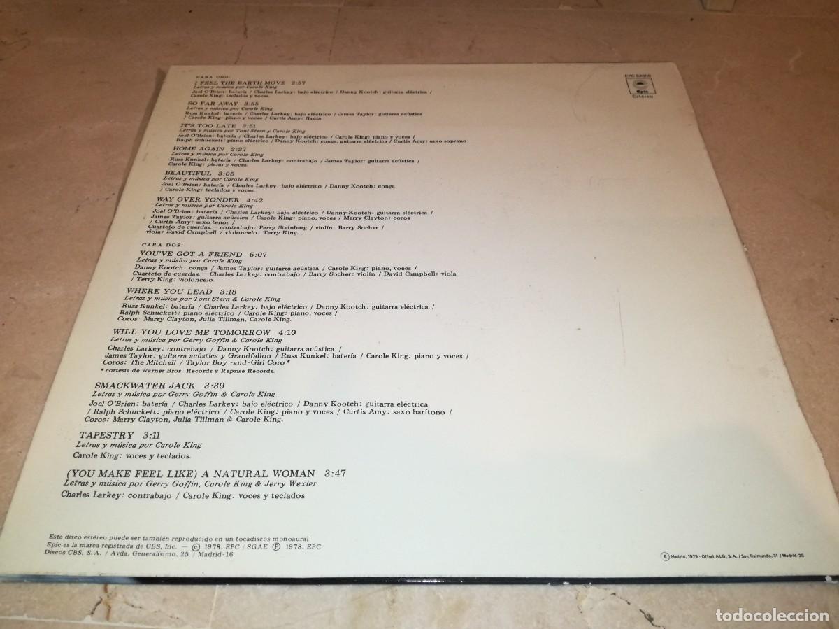 Discos de vinilo: CAROLE KING TAPESTRY-EDICI&Oacute;N ESPA&Ntilde;OLA - Foto 2