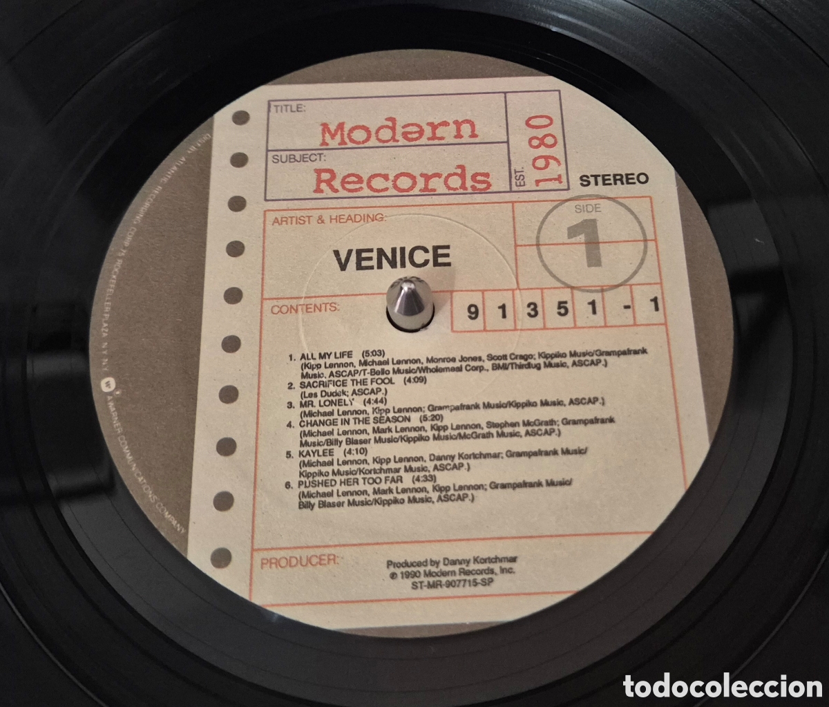 Discos de vinilo: Venice - Venice lp 1990 USA - Foto 4