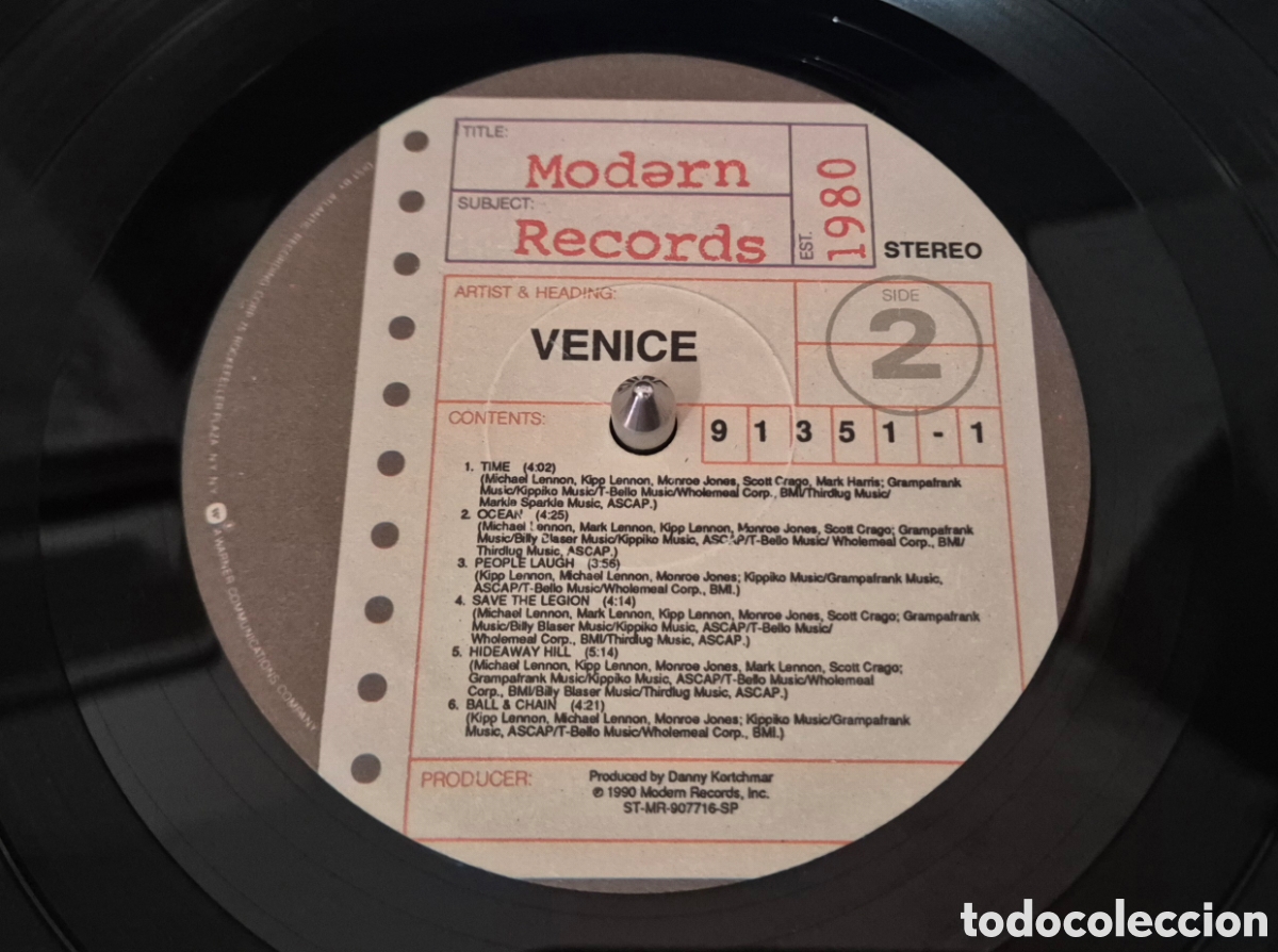 Discos de vinilo: Venice - Venice lp 1990 USA - Foto 6
