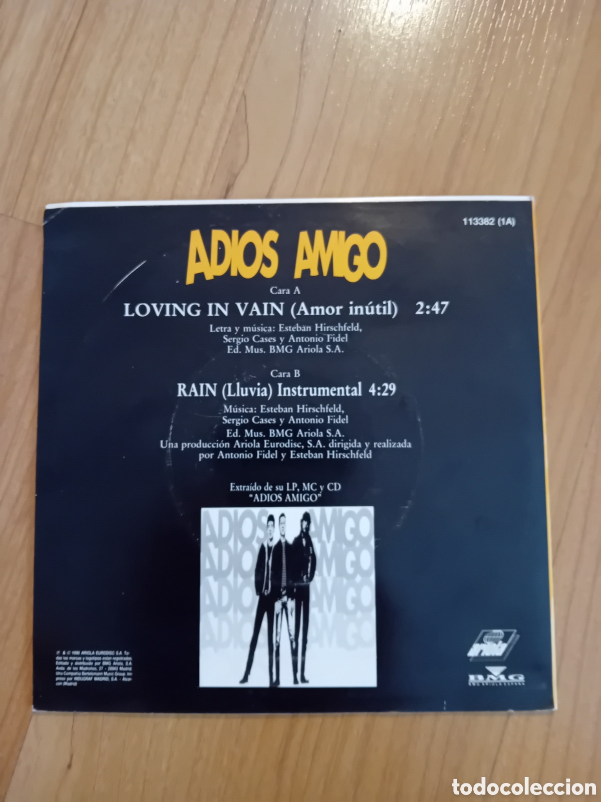 Discos de vinilo: ADIOS AMIGO. LOVING IN VAIN - Foto 2