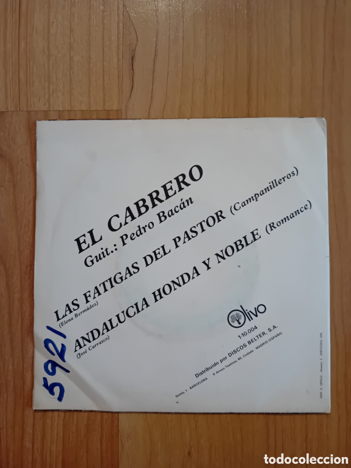Discos de vinilo: EL CABRERO. LAS FATIGAS DEL PASTOR - Foto 2