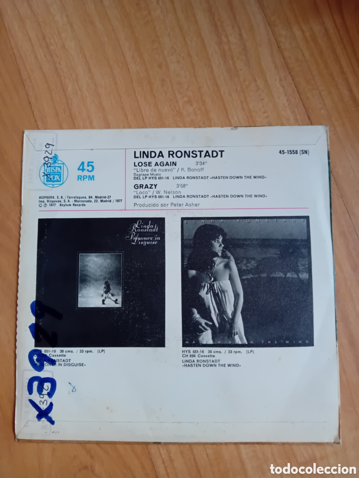 Discos de vinilo: LINDA RONSTADT. LOSE AGAIN - Foto 2
