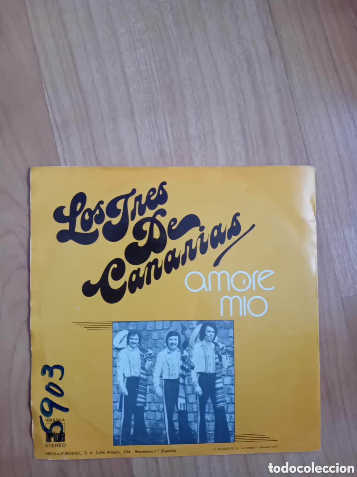 Discos de vinilo: LOS TRES DE CANARIAS. AMORE MIO - Foto 2