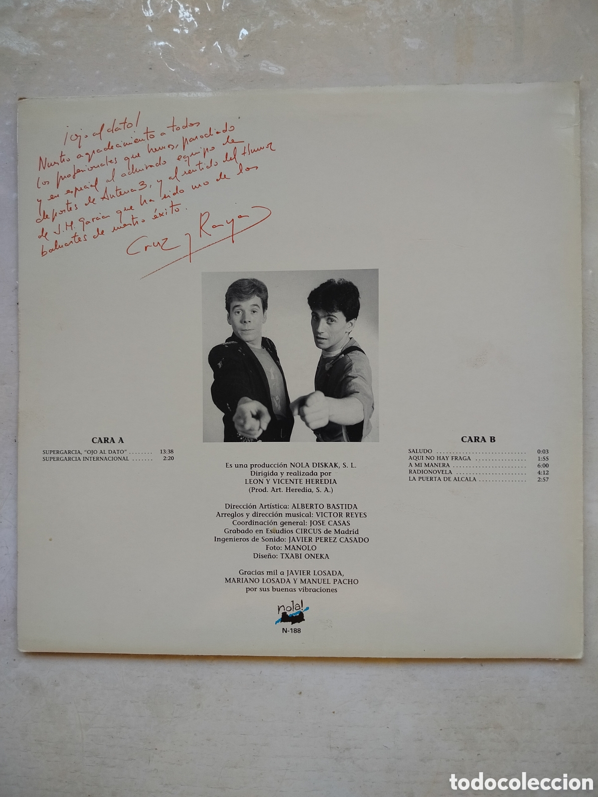 Discos de vinilo: Cruz y Raya LP Ojo al Dato - Foto 2