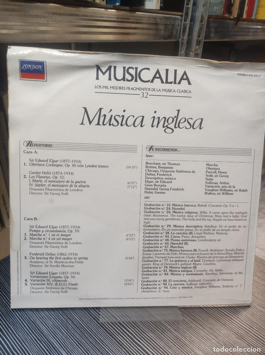Discos de vinilo: Musicalia 32. M&uacute;sica Inglesa - Foto 2