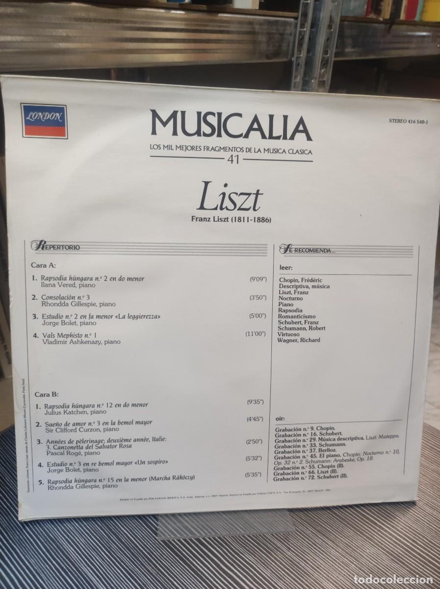 Discos de vinilo: Musicalia 41. Liszt . - Foto 2
