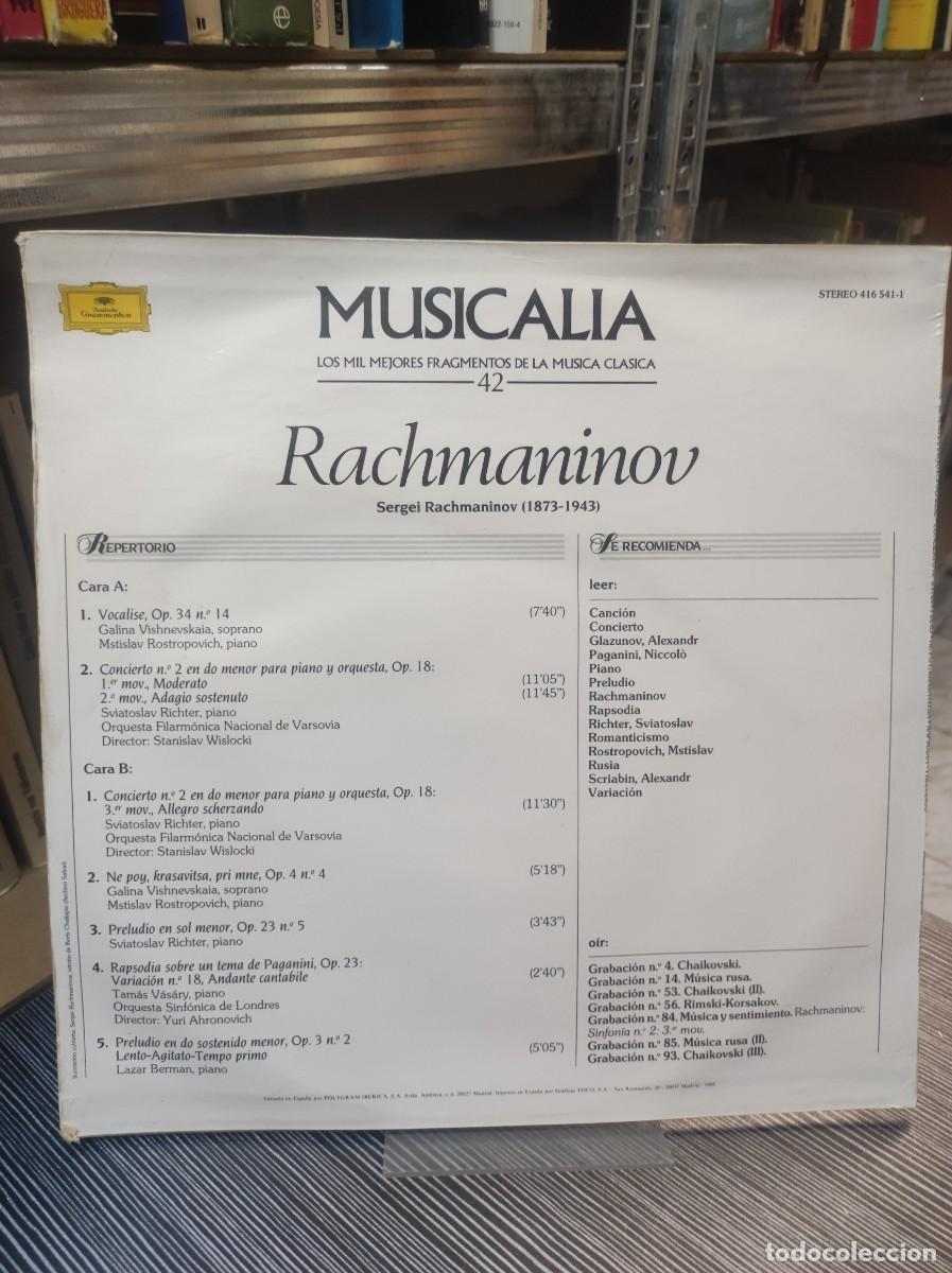 Discos de vinilo: Musicalia 42. Rachmaninov - Foto 2