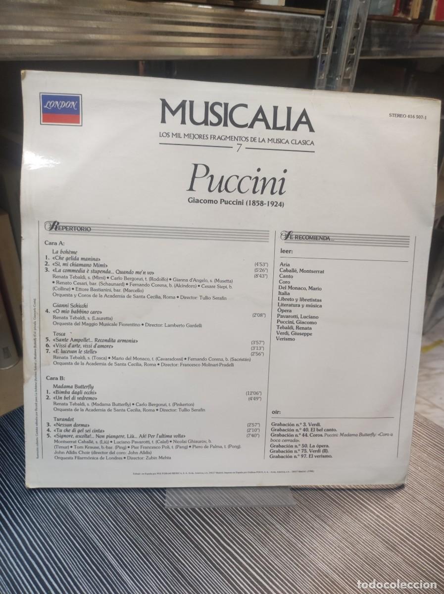 Discos de vinilo: Musicalia 7. Puccini - Foto 2