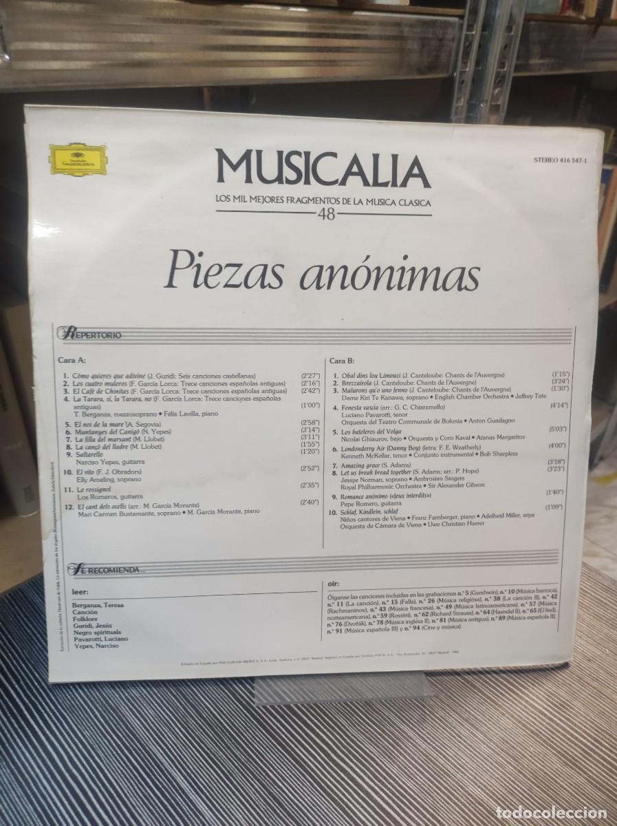 Discos de vinilo: Musicalia 48. Piezas An&oacute;nimas - Foto 2