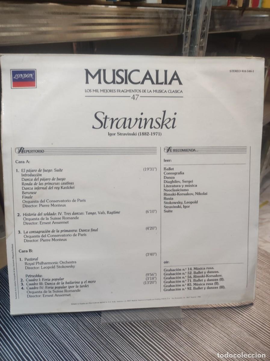 Discos de vinilo: Musicalia 47. Stravinski - Foto 2