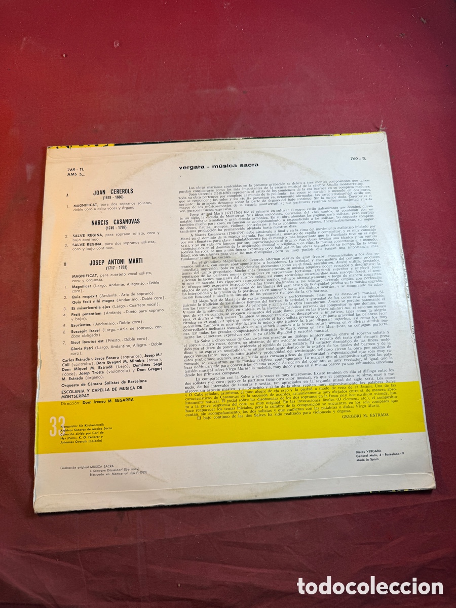 Discos de vinilo: Vergara - m&uacute;sica sacra - Foto 2